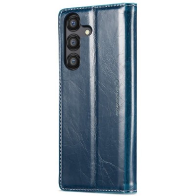 Samsung Galaxy A55 5G (SM-A556) CaseMe Leather Solid Flip Case Book - Blue | Priedai.lt