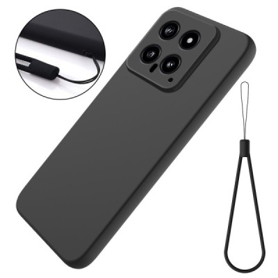 Xiaomi 14 Shell hard liquid silicone (TPU) black case - cover | Priedai.lt