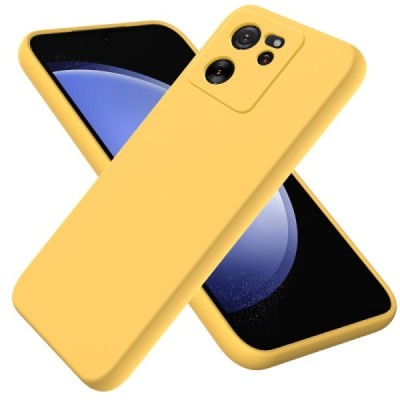 Xiaomi 13T / 13T Pro Shell hard liquid silicone (TPU) yellow case - cover | Priedai.lt
