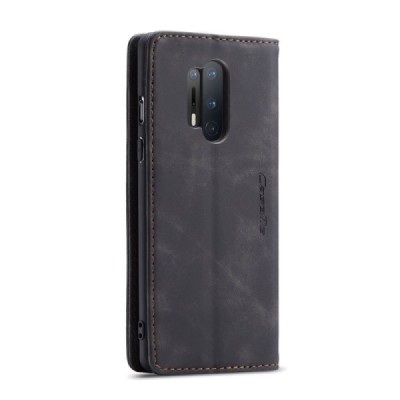 OnePlus 8 Pro CaseMe Retro Solid Flip Case Book - Black | Priedai.lt