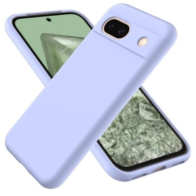 Google Pixel 8A Shell hard liquid silicone (TPU) case purple - cover | Priedai.lt