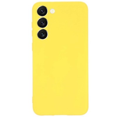 Samsung Galaxy S23 Shell hard liquid silicone (TPU) case yellow - cover | Priedai.lt