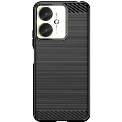 XIaomi Redmi 13C / Poco C65 "Carbon" hard silicone (TPU) black case - cover | Priedai.lt