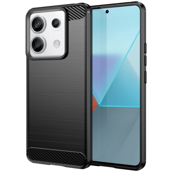 "Carbon" hard silicone (TPU) case - black (Redmi Note 13 Pro 5G / Poco X6 5G)