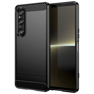 Sony Xperia 1 VI "Carbon" hard silicone (TPU) black case - cover | Priedai.lt