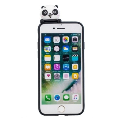 Apple iPhone 7 (iPhone 8, SE 2020) „Squezy“ Boy Panda kieto silikono TPU juodas dėklas - nugarėlė | Priedai.lt