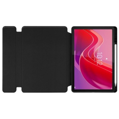 Lenovo Tab M11 (TB330FU, TB330XU), Xiaoxin Pad 11 2024 flip black leather case with bluetooth wireless keyboard | Priedai.lt