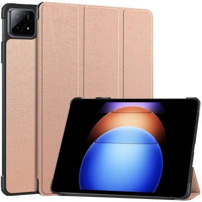 Xiaomi Pad 6S Pro flip-up golden leather case - book (foldable) | Priedai.lt