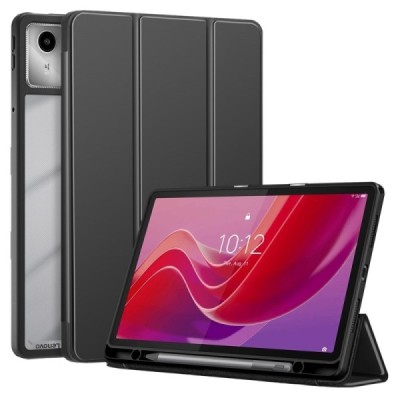 Lenovo Tab M11 (Xiaoxin Pad 11 2024) „Deluxe“ flip-up black leather case - booklet | Priedai.lt