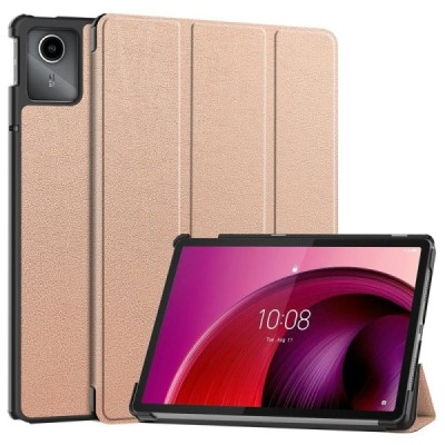 Lenovo Tab M11 (TB330FU) flip-up golden leather case - book (foldable) | Priedai.lt