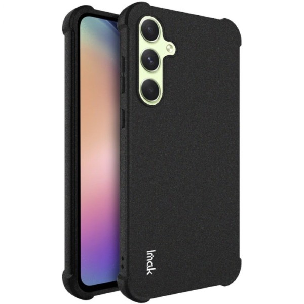 „Imak“ reinforced protection hard silicone (TPU) case - black (Galaxy A55)