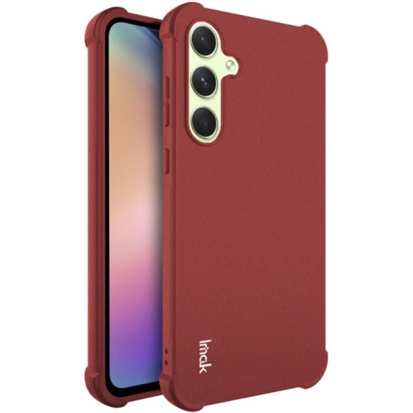 „Imak“ reinforced protection hard silicone (TPU) case - burgundy (Galaxy A55)
