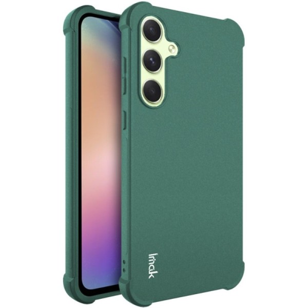 „Imak“ reinforced protection hard silicone (TPU) case - green (Galaxy A55)