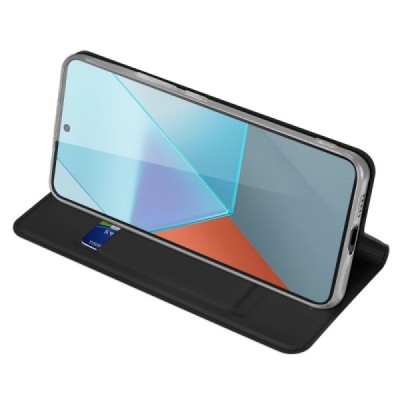 Xiaomi Redmi Note 13 Pro 5G (Poco X6 5G) "Dux Ducis" Skin Flip Book Case - black | Priedai.lt
