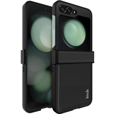Samsung Galaxy Flip7 FE / Flip6 Imak Fiber black plastic case - back | Priedai.lt