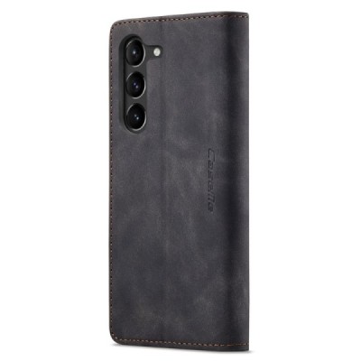 Samsung Galaxy S24 (SM-S921) CaseMe Retro Solid Flip Case Book - Black | Priedai.lt