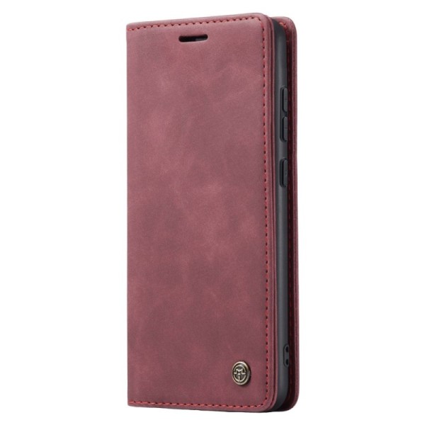 „CaseMe“ Retro Solid Flip Case - Burgundy (Galaxy S24)