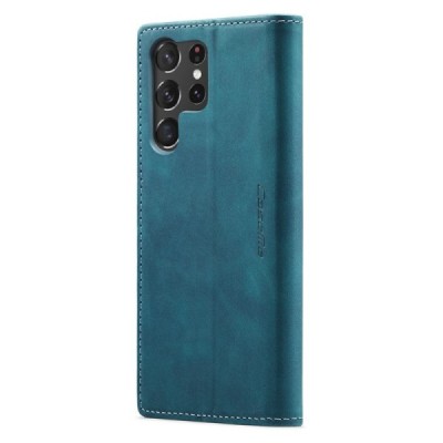 Samsung Galaxy S24 Ultra (SM-S928) CaseMe Retro Solid Flip Case Book - Green | Priedai.lt