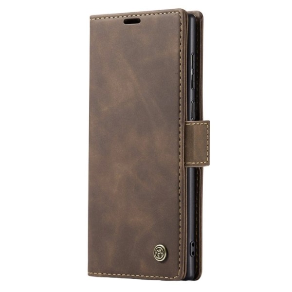 „CaseMe“ Retro Solid Flip Case - brown (Galaxy S24 Ultra)