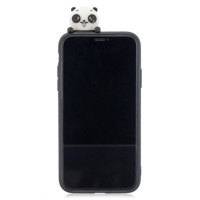 Apple iPhone 11 Pro „Squezy“ Panda hard silicone TPU black case - back | Priedai.lt