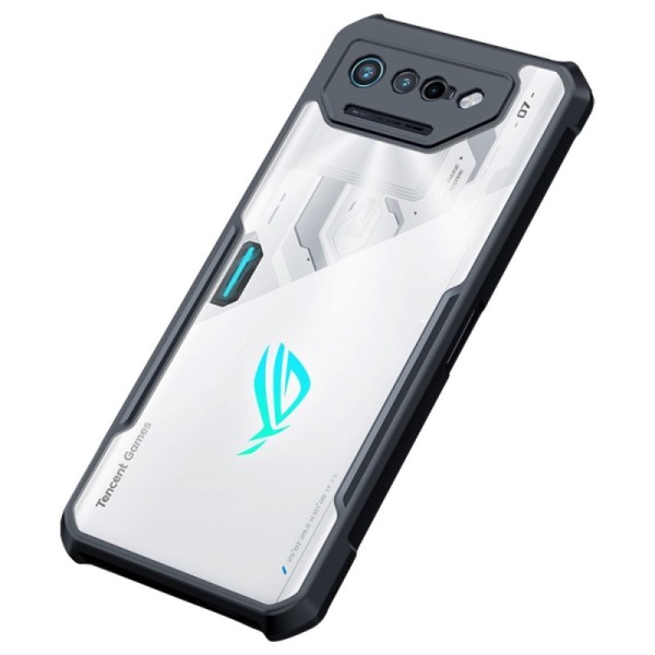 „XUNDD“ hard silicone (TPU) acrylic case - clear / black (Rog Phone 7 / 7 Pro)