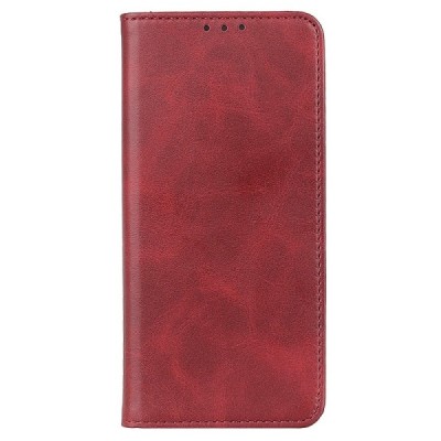 Huawei Honor 90 „Split“ red leather flip case - booklet | Priedai.lt