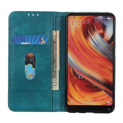 OnePlus 12R (Ace 3) green leather flip case - booklet with magnet | Priedai.lt