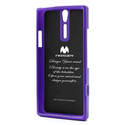 Mercury TPU kieto silikono violetinis Sony Xperia S dėklas - nugarėlė / Priedai.lt