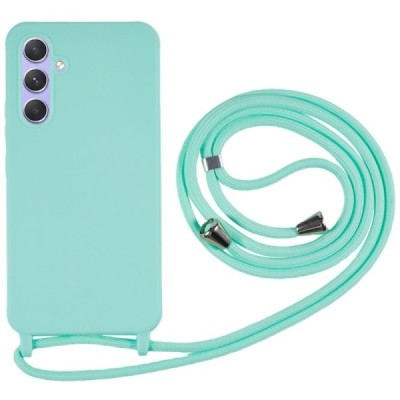 Samsung Galaxy A55 5G (SM-A556) Strap hard silicone TPU mint case - back | Priedai.lt