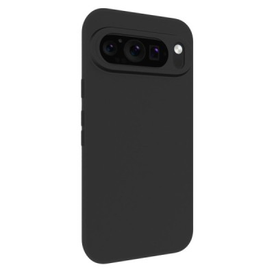 Google Pixel 9 (Pixel 9 Pro) hard silicone (TPU) black case - cover | Priedai.lt