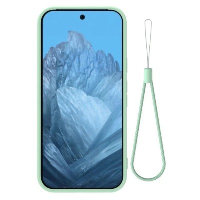 Google Pixel 9 Pro Shell hard liquid silicone (TPU) case green - cover | Priedai.lt