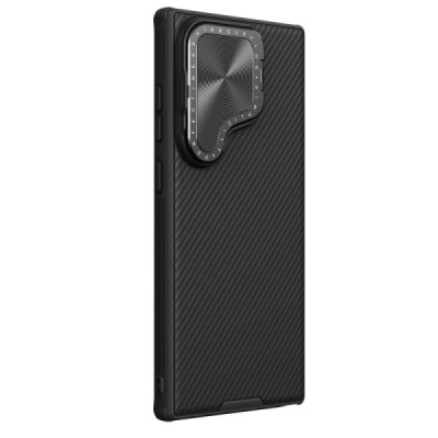 Samsung Galaxy S24 Ultra (SM-S928) „Nillkin“ CamShield Prop black case, back with camera protection | Priedai.lt