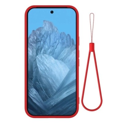 Google Pixel 9 Shell hard liquid silicone (TPU) case red - cover | Priedai.lt