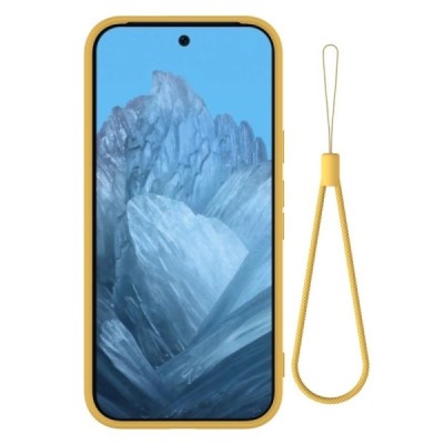 Google Pixel 9 Shell hard liquid silicone (TPU) case yellow - cover | Priedai.lt
