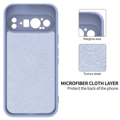 Google Pixel 9 Pro XL Shell hard liquid silicone (TPU) case purple - cover | Priedai.lt