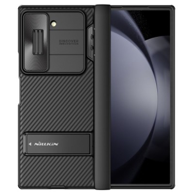 Samsung Galaxy Fold6 5G (SM-F956B) „Nillkin“ CamShield Kickstand black case, back with camera protection | Priedai.lt