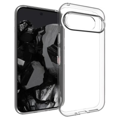 Google Pixel 9 Pro XL hard silicone (TPU) clear, transparent case - cover | Priedai.lt