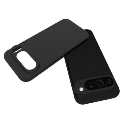 Google Pixel 9 Pro XL hard silicone (TPU) black case - cover | Priedai.lt