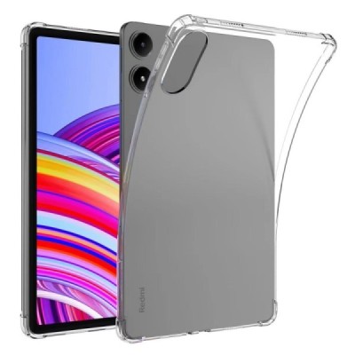 Xiaomi Redmi Pad Pro (Poco Pad) reinforced protection hard silicone TPU transparent case - back | Priedai.lt