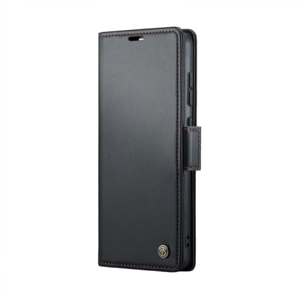 „CaseMe“ Leather Solid Flip Case - Black (Xiaomi Poco X6 Pro 5G / Redmi K70E)