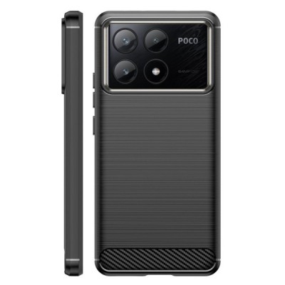 Xiaomi Poco X6 Pro 5G (Redmi K70E) "Carbon" hard silicone (TPU) black case - cover | Priedai.lt