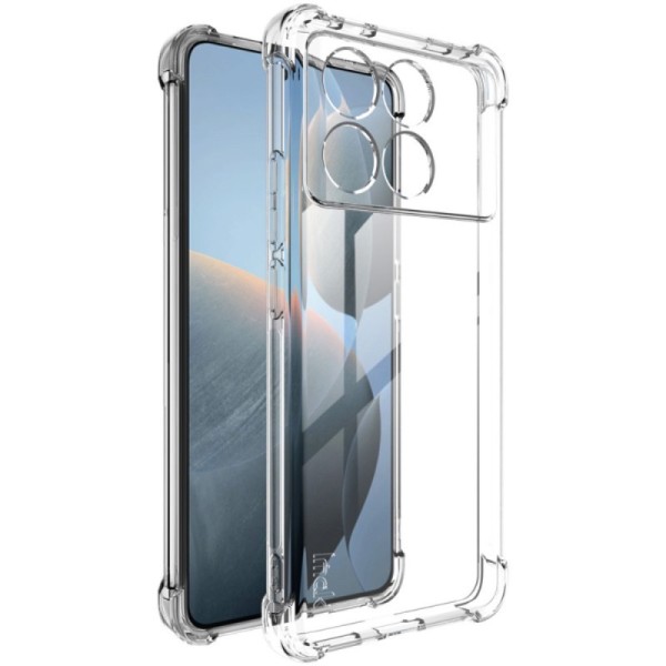 „Imak“ reinforced protection hard silicone (TPU) case - transparent (Poco X6 Pro 5G / Redmi K70E)