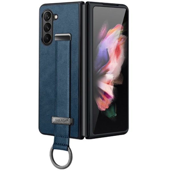 „Sulada“ Leather Kickstand case - blue (Galaxy Fold6)