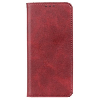 Google Pixel 10 Pro / 10 / 9 Pro / 9 „Split“ red leather flip case - booklet | Priedai.lt
