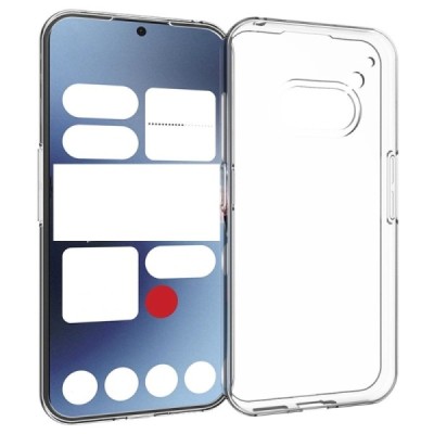 Nothing Phone 2a (2a Plus) hard silicone (TPU) clear, transparent case - cover | Priedai.lt