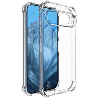 Google Pixel 9 Pro XL Imak reinforced protection hard silicone TPU transparent case - back | Priedai.lt