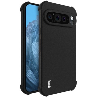 Google Pixel 9 Pro XL Imak reinforced protection hard silicone TPU black case - back | Priedai.lt
