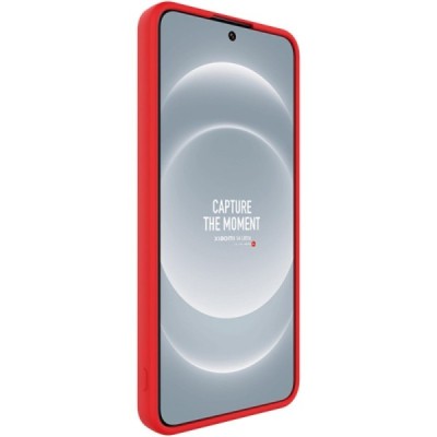 Xiaomi 14 Ultra „Imak“ hard silicone TPU red case - back | Priedai.lt