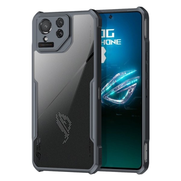 „XUNDD“ hard silicone (TPU) acrylic case - clear / black (Rog Phone 8 Pro)