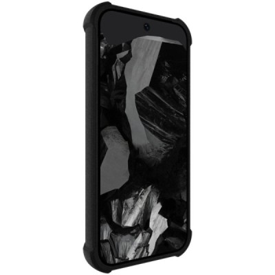 Google Pixel 9 (9 Pro) Imak reinforced protection hard silicone TPU black case - back | Priedai.lt